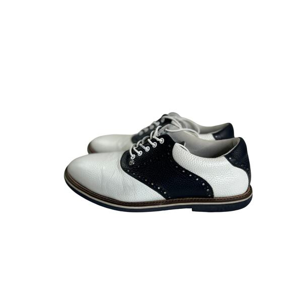 G/FORE Men's Saddle Gallivanter Golf Shoes Size 13 White & Navy Preppy - Picture 4 of 8